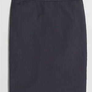 LIKE NEW JCrew dark navy pin stripe pencil skirt (Super 120s addition)